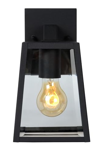 LUCIDE MATSLOT - Wandleuchte Innen/Außen - 1xE27 - IP23 - Schwarz von LUCIDE