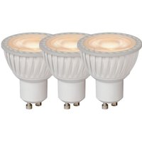 MR16 - Led Lampe - ø 5 cm - led Dim. - GU10 - 3x5W 3000K - Weiß - Set von 3 - Lucide von LUCIDE