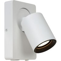 Nigel - Bettlampe / Wandleuchte - led Dim to warm - GU10 - 1x5W 2200K/3000K - Mit USB-Ladepunkt - Weiß - Lucide Nigel - Bettlampe / Wandleuchte - led Dim to warm - GU10 - 1x5W 2200K/3000K - Mit USB-Ladepunkt - Weiß - Lucide von LUCIDE