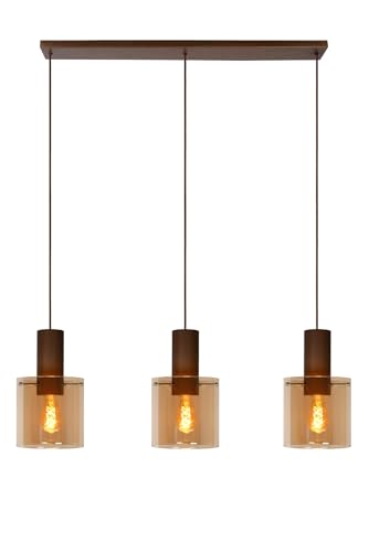Lucide TOLEDO - Pendelleuchten - Ø 20 cm - 3xE27 - Amber von LUCIDE