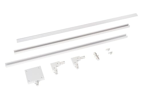 Lucide TRACK Starter-Set - 1-Phasen Stromschiene/Schienensystem - 2 Meter - Weiss von LUCIDE