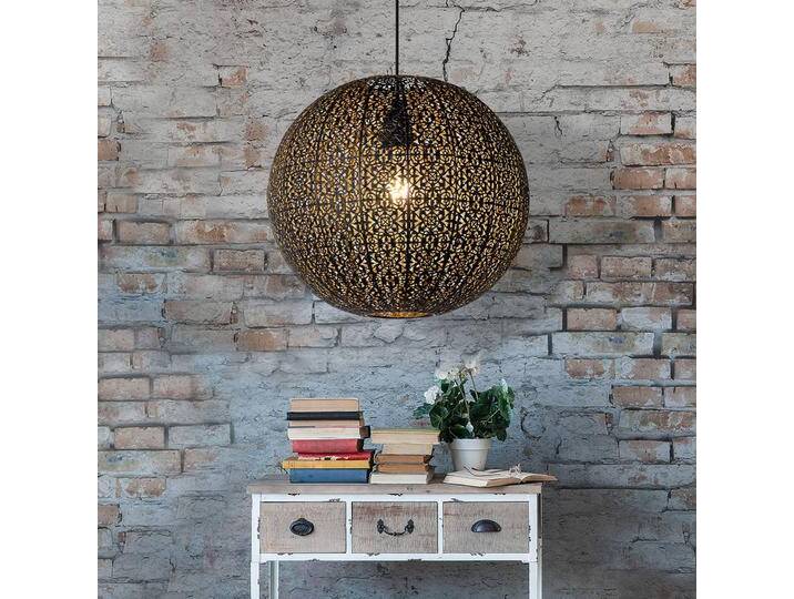 Lucide Hängelampe Tahar, dimmbar, schwarz, für Wohn- / Esszimmer, Metall, Marokkanisch / Orientalisch, Pendelleuchte von LUCIDE