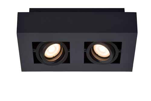 LUCIDE XIRAX - Deckenstrahler - LED Dim to warm - GU10-2x5W 2200K/3000K - Schwarz von LUCIDE