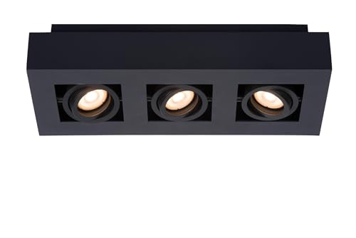 LUCIDE XIRAX - Deckenstrahler - LED Dim to warm - GU10-3x5W 2200K/3000K - Schwarz von LUCIDE