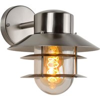 Lucide ZICO - Wandleuchte Innen/Außen - Ø 21,8 cm - 1xE27 - IP44 - Chrom Matt von LUCIDE