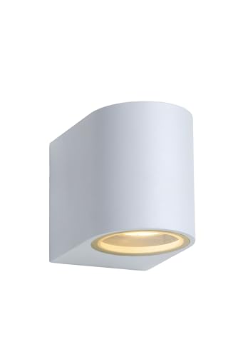 LUCIDE ZORA-LED - Wandstrahler/Wandleuchte Innen/Außen - LED Dim. - GU10-1x5W 3000K - IP44 - Weiß von LUCIDE