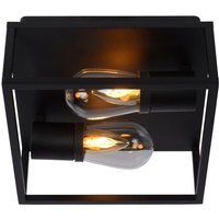 Carlyn - Deckenleuchte Badezimmer - 2xE14 - IP54 - Schwarz - Lucide Carlyn - Deckenleuchte Badezimmer - 2xE14 - IP54 - Schwarz - Lucide von LUCIDE