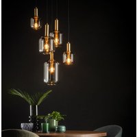Lucide - gebraucht] Hängelampe Joanet Hängeleuchte Deckenlampe Lampe Rauchglas Fünfflammig845 B-Ware von LUCIDE