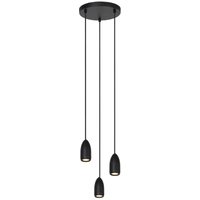 Lucide - gebraucht] Hängeleuchte Evora Hängelampe Deckenlampe Dreiflammig Rondell Schwarz B-Ware von LUCIDE