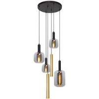 Joanet Tube - Pendelleuchten - ø 65 cm - 4xE27 - Messing - Lucide von LUCIDE
