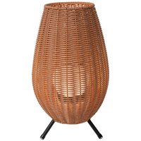 [NEUWERTIG] Lucide Led Außentischleuchte Tischlampe Lampe Akku Holz Schwarz Touchdimmer 36cm B-Ware von LUCIDE