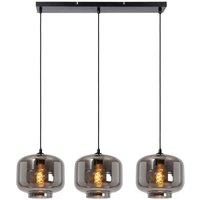 Neuwertig] Lucide Pendelleuchte Medine Rauchgrau Glas 3 Flammig 90 Cm E27 Lampe Leuchte B-Ware von LUCIDE