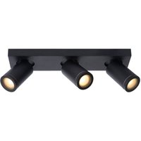 Lucide - taylor - Deckenstrahler Badezimmer - led Dim to warm - GU10 - 3x5W 2200K/3000K - IP44 - Schwarz von LUCIDE