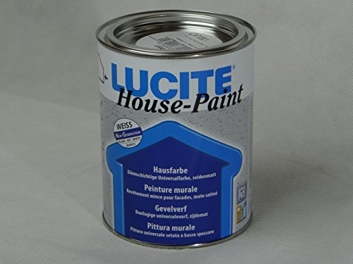 LUCITE House-Paint 1L Universal Fassadenfarbe, weiss, seidenmatt von LUCITE