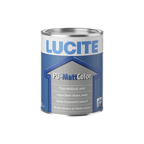 LUCITE PU Matt Color 0,75L weiss, Wasserverdünnbarer, matter Buntlack auf Basis einer Polyurethan Bindemittelkombination. von LUCITE