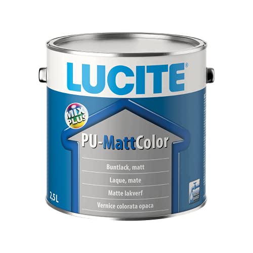 LUCITE PU Matt Color 2,5L weiss, Wasserverdünnbarer, matter Buntlack auf Basis einer Polyurethan Bindemittelkombination. von LUCITE