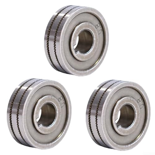 3 Stück Schweißdraht-Zuführrolle für Drahtzuführmaschinen für MIG K Knurl 0 8 1 0 Lagerstahlrollen für zuverlässige und reibungslose Drahtzufuhr von LUCKCDUO