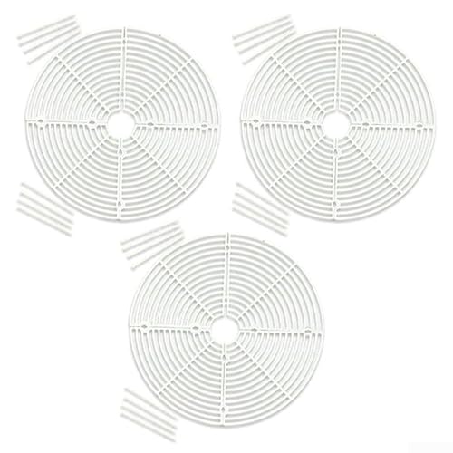 3 x Kunststoff-Blumentopfabdeckungen für 30 cm große Töpfe, unverzichtbares Gartenzubehör (weiß) von LUCKCDUO