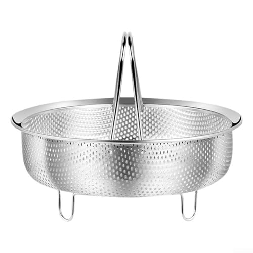 304 Edelstahl für Dampfgarereinsatz, passgenau für die meisten Kochtöpfe und Schnellkochtöpfe, perfekt für effizientes Kochen (S) von LUCKCDUO