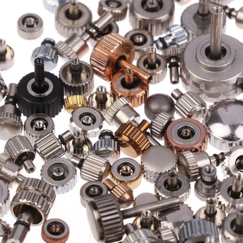 50100 Stück Uhrenzubehör Demontage Teile und Reparaturwerkzeuge Set für DIY Uhr Anpassung und Wartung mit Metallkomponenten (50 Stück) von LUCKCDUO