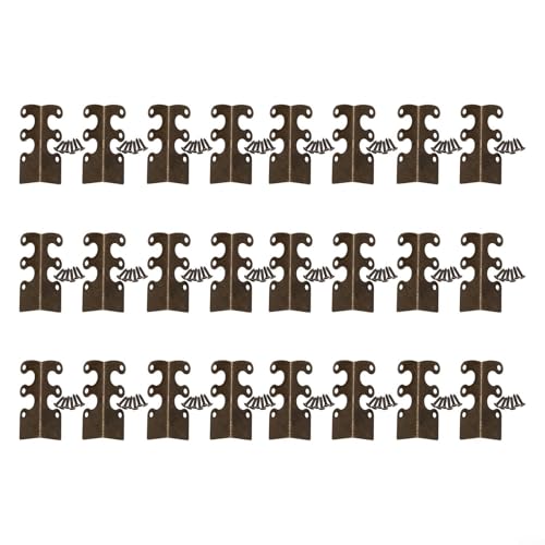 6 Stück Metall-Eckenschutz für Sockelleistenschutz mit klassischem Vintage-Design, geeignet für verschiedene Räume (Bronze 24 Stück) von LUCKCDUO