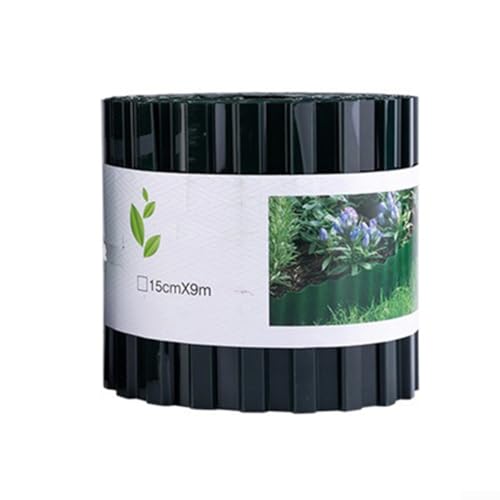 9 m Gartenzaun für einfache Rasentrennung mit wetterbeständigem Material (15 cm x 9 m) von LUCKCDUO