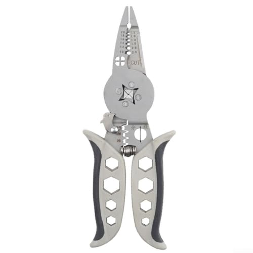 Abisolierzange und Crimpzange aus Chrom-Vanadium-Stahl mit ergonomischem Griff für elektrische Kabel 0,25–10 mm² Abisolierzange und Crimpzange aus Chrom-Vanadium-Stahl mit ergonomischem Griff für elektrische Kabel 0,25–10 mm² von LUCKCDUO