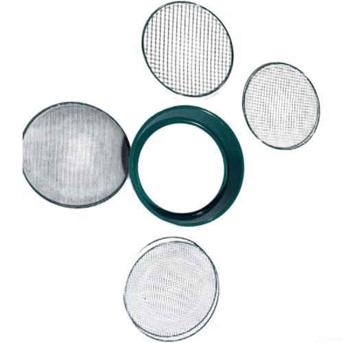 Austauschbarer Metall-Sedimentsieb mit 3 Blendengrößen (3/6/9/12 mm) für Bodenvorbereitung und Gartenwerkzeug-Sets von LUCKCDUO