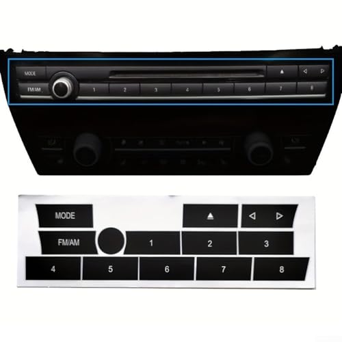 Button Vinyl Aufkleber für BMW 5 Serie A/C und Radio Restaurierungslösung (A/C Aufkleber) von LUCKCDUO