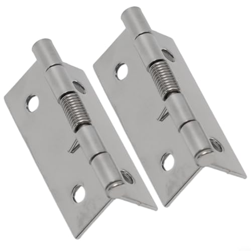 DIY Friendly Edelstahl Federscharnier 2er Set mit automatischer Schließfunktion (5,1 cm) von LUCKCDUO