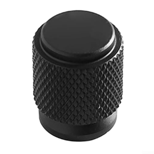 Eleganter schwarzer gerändelter Knauf für Schränke und Schubladen und zuverlässig (834 Schwarz) von LUCKCDUO