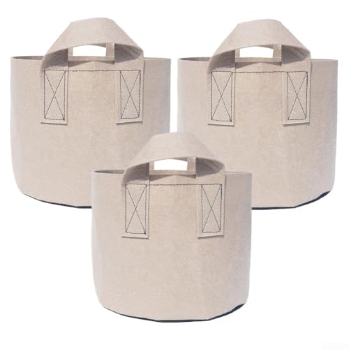 Gardening Solution Pflanzbeutel aus Stoff mit Griffen für Kartoffeln und Gemüse, 3 Stück von LUCKCDUO