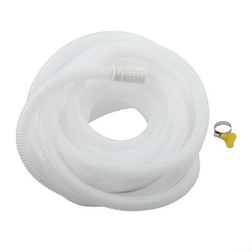 Klimaanlagen-Ablaufschlauch, TPE, flexibles Wasserablaufrohr, mehrlanges Verlängerungsrohr, mit Klemme und Anschlüssen für AC-Luftentfeuchter, Waschmaschine (10 m) von LUCKCDUO