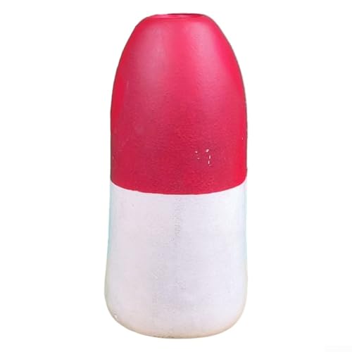 Krabbenfalle Schwimmboje PVC Schaum Angelmarker rot weiß 27 x 12 x 2,5 cm für Marine Aquakultur Hummerkäfig Ankerschnur (1 Stück) von LUCKCDUO