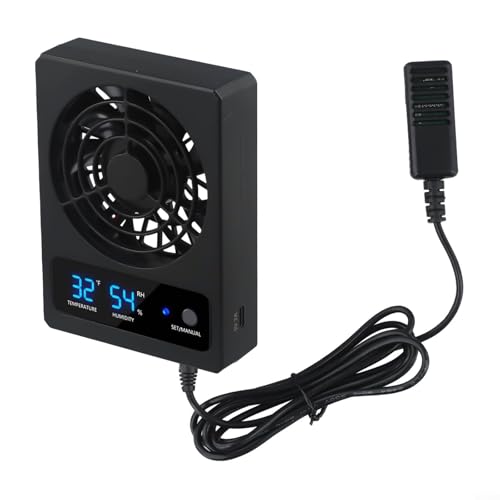 LUCKCDUO Leiser und effizienter Ventilator für Reptiliengehege, fördert eine gesunde Luftzirkulation (Fahrenheit) von LUCKCDUO