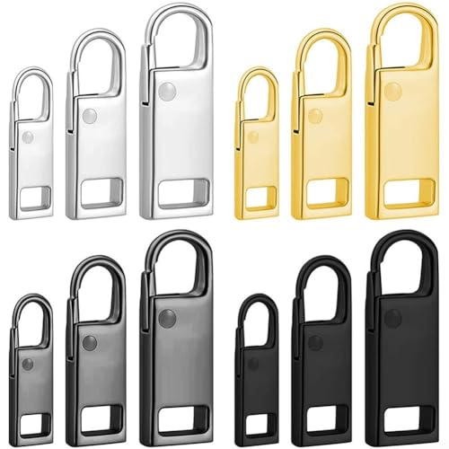 Metallabzieher Ersatz für Reisetasche Koffer DIY Nähen Handwerk Zubehör (Kupfer L) von LUCKCDUO