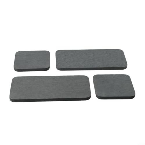 Natürliches Kieselgur Tablett-Set, 4 Stück, saugfähige Tabletts für den Heimgebrauch in Bad und Küche (dunkelgrau) von LUCKCDUO