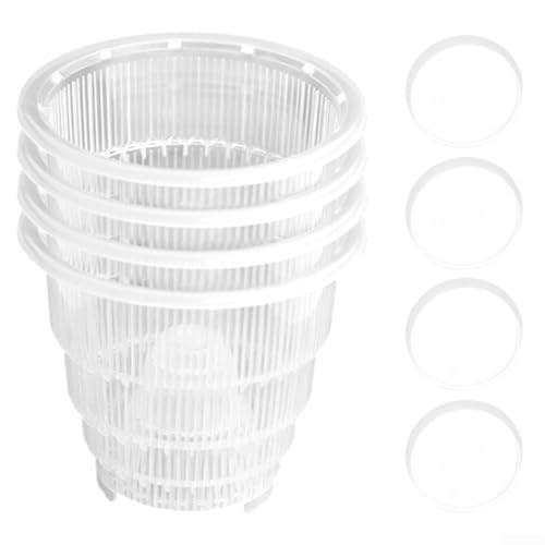 Orchideentöpfe mit Drainage- und Luftstrom-Funktionen für gesundes Pflanzenwachstum, 12 cm, 4 Stück von LUCKCDUO