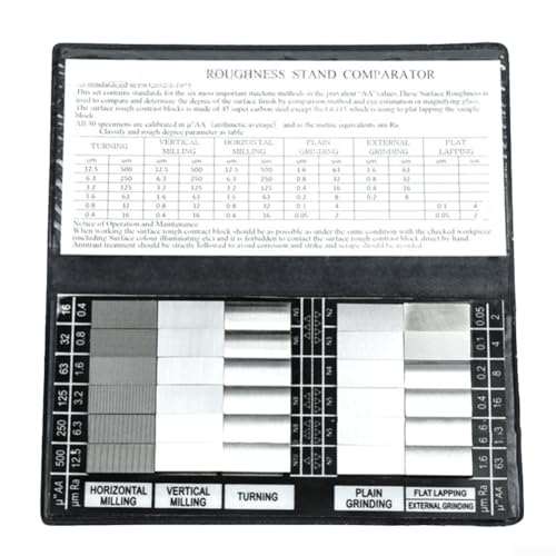 Roughness Standard Sample Block with 6 Different Levels for Surface Testing (6 groups) von LUCKCDUO