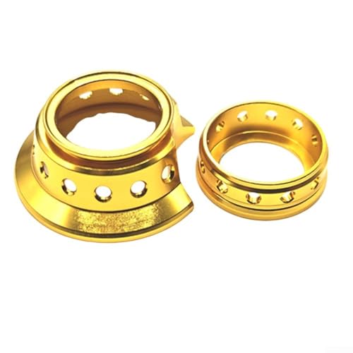 Stilvoller CNC-Dekorring für DAIWA Baitcast-Rollen passend für TATULA, STEEZ, ALPHAS Modelle (Gold) von LUCKCDUO