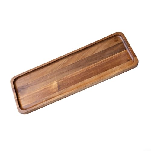 Stilvolles Serviertablett aus Holz, perfekt für den täglichen Gebrauch oder besondere Anlässe (M rechteckig) von LUCKCDUO