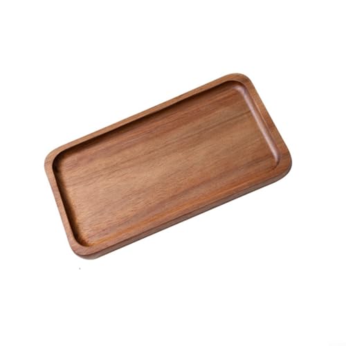 Stilvolles Serviertablett aus Holz, perfekt für den täglichen Gebrauch oder besondere Anlässe (S rechteckig) von LUCKCDUO