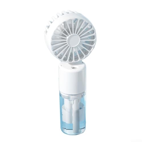 Tragbarer Handventilator, 4 Geschwindigkeiten, einstellbarer Nebelventilator, 4 Geschwindigkeiten, verstellbares Nebelventilator, tragbares Design für persönliche Kühlung zu Hause oder im Büro (weiß) von LUCKCDUO
