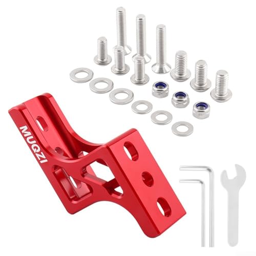 Verstellbare Halterung für Brompton Klapp-Fahrradlicht, Aluminium-Design für verbesserte Integration (rot) von LUCKCDUO