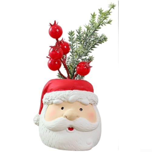 Weihnachtswichtel Dekorationen Harz 3D Schneemann Weihnachtsmann Bär Figuren Festliche Feiertagsornamente, Europäischer Stil Cartoon Design (A) von LUCKCDUO