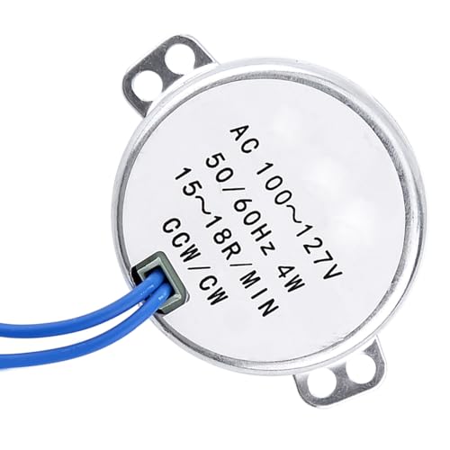 LUCKDANO AC 100-127V 4W Synchronmotor Niedriger Verbrauchsmotor für Elektrische Lüfter und Heizung (15-18 UPM) von LUCKDANO