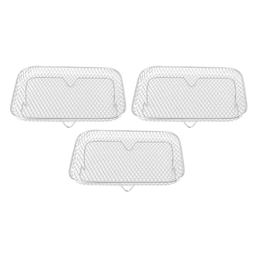 LUCKDANO Air Fryer Rack, Kühlregal Air Fryer Accessoires Multi -Layer -Dehydrator Rack Set Frittyer Zubehör (Rechteck (12 x 10 x 1,5 cm / 4,72 x 3,94 x 0,59) von LUCKDANO