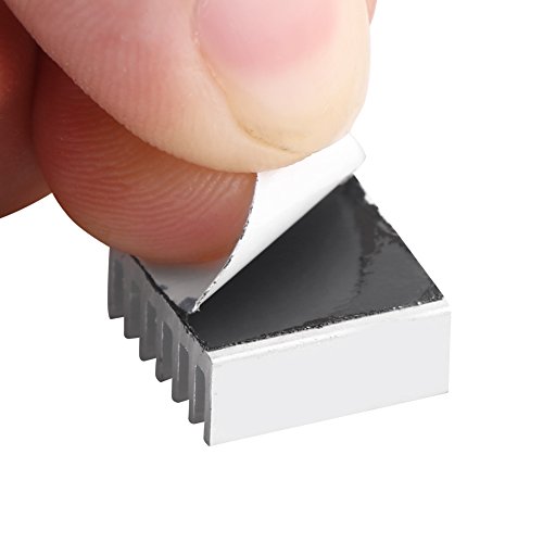 LUCKDANO Aluminium -Kühlkühlungsset, Kühlkit Aluminium Kühlkörper Kühlkit mit Klebstoff auf der Rückseite 12 Pcs Kleines -Wärmekühlkühler 14x14x6mm von LUCKDANO