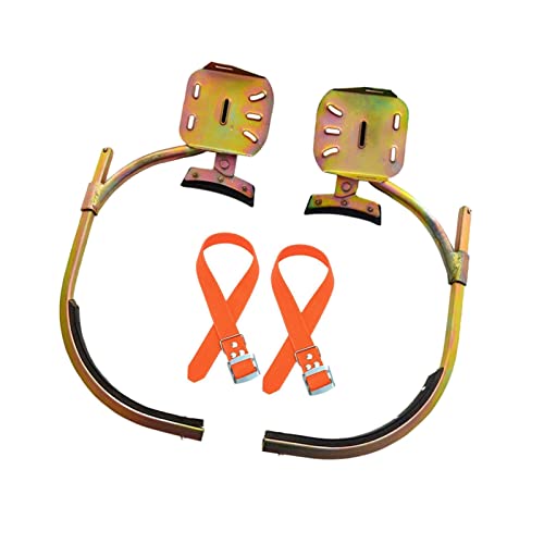 LUCKDANO Baumklettern Spikes, Baumkletterschuhe Kletterstacheln Anti -Schlupf -Beton Stange Kletterschuhe, Baumklettern Spikes, Nahtloser Manganstahlpol Kletterstufe Stieffußschnalle (12-15 m 400 Typ) von LUCKDANO