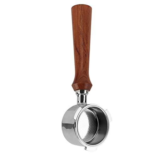 LUCKDANO Bottomless Portafilter, Espressomaschinenzubehör -Zubehör Portafilter mit Filter 51mm Kaffeemaschine Bottomless Filter Express Maschinen Zubehör (F Palisander) von LUCKDANO